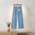Embroidery palazo jeans