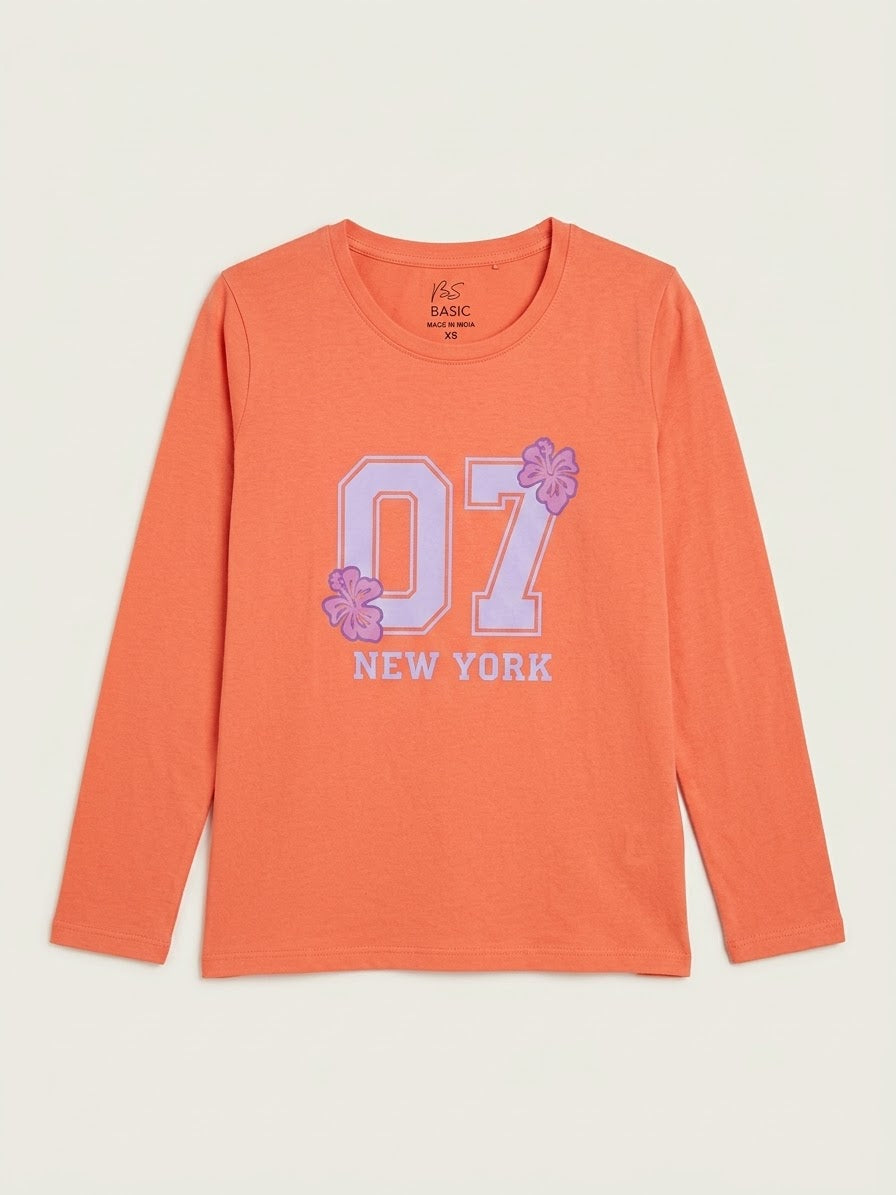 Women & Girls Soft Lycra Full Sleeve Casual T-Shirt