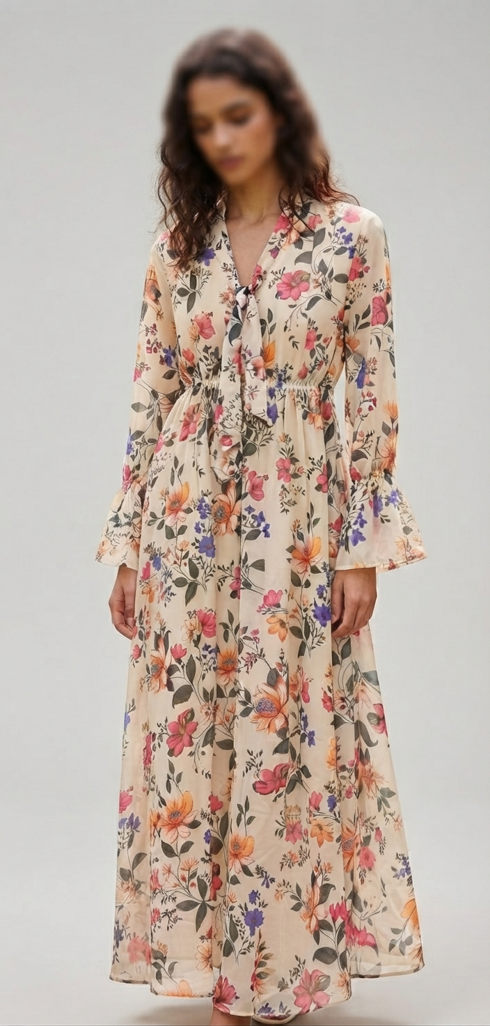 Stylish Long Printed Frocks for Girls!