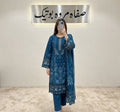 Elegant Zinc Color Khaddar Cotton Long Length Party & Casual Dress (Medium Size)
