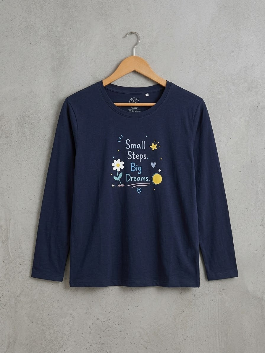 Women & Girls Soft Lycra Full Sleeve Casual T-Shirt